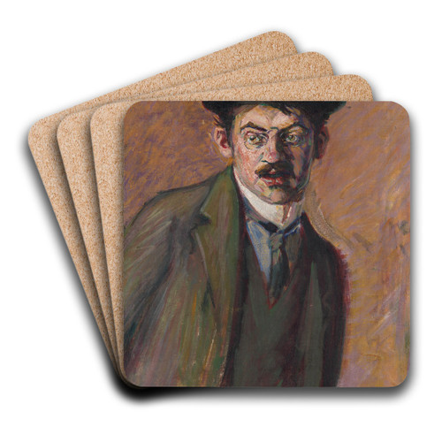 Selbstbildnis by Georg Scholz Art Drink Coaster set Selbstbildnis by Georg Scholz Art Drink Coaster set