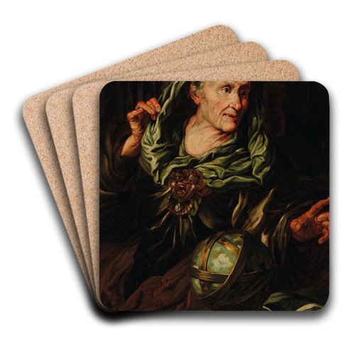 A fortune teller by Giovanni Battista Langetti Art Drink Coaster set