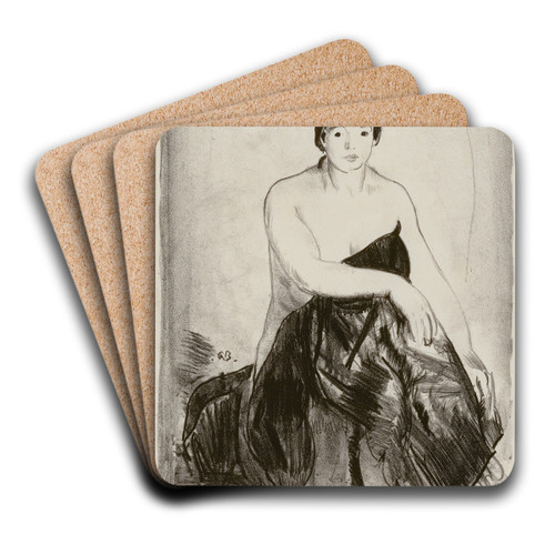 The Model by George Wesley Bellows Art Drink Coaster set
