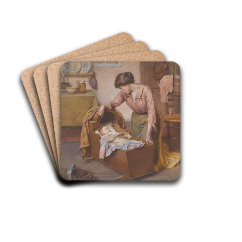 Twixt Sleep and Waking by Charles Edward Wilson Drink Coasters - set of 4 Twixt Sleep and Waking by Charles Edward Wilson Drink Coasters - set of 4