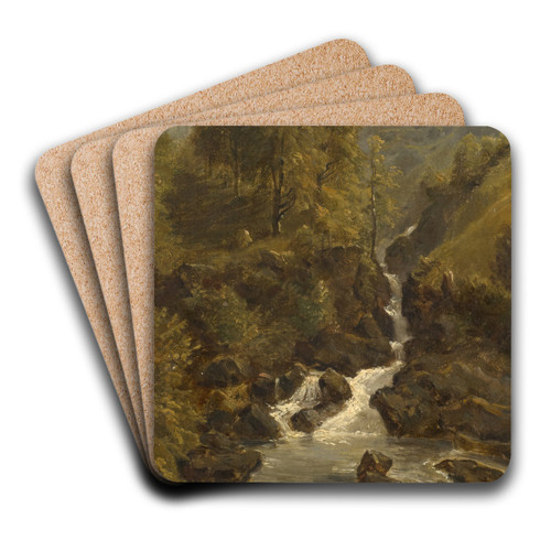 Landscape with Brook by Wilhelm Ulrich Oppermann Art Drink Coaster set