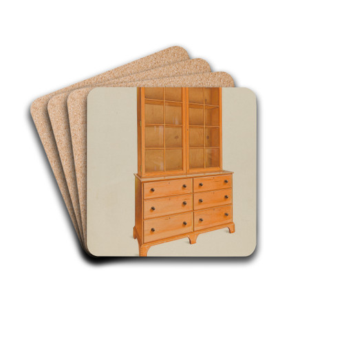 Shaker Cabinet by John W. Kelleher Drink Coasters - set of 4 Shaker Cabinet by John W. Kelleher Drink Coasters - set of 4