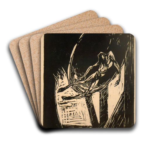Bell (Hangman) by Jerzy Hulewicz Art Drink Coaster set