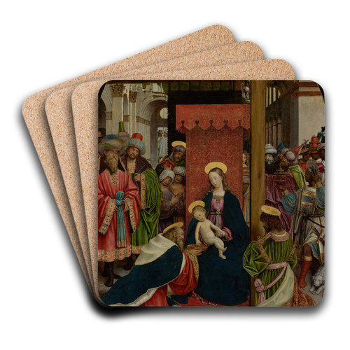 Adoration of the Magi by Defendente Ferrari Art Drink Coaster set