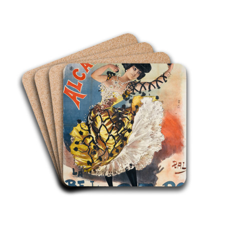 Alcazar D'ete, La Belle Otero by Jean de Paleologue Drink Coasters - set of 4