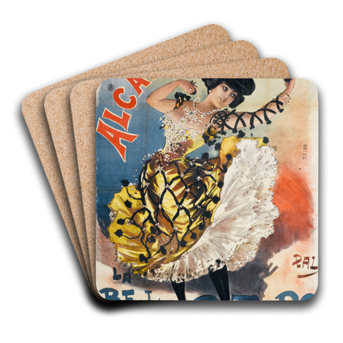 Alcazar D'ete, La Belle Otero by Jean de Paleologue Art Drink Coaster set