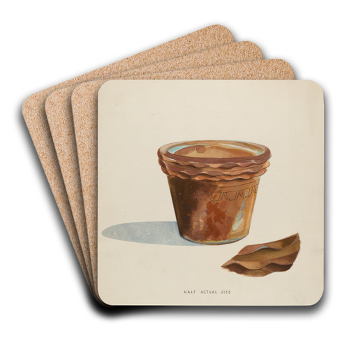 Flower Pot by James Vail Art Drink Coaster set