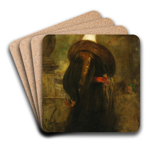 Lily Merk by Franz von Lenbach Art Drink Coaster set