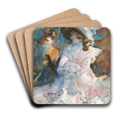 Ladies in the Shade Abris by John Singer Sargent Art Drink Coaster set