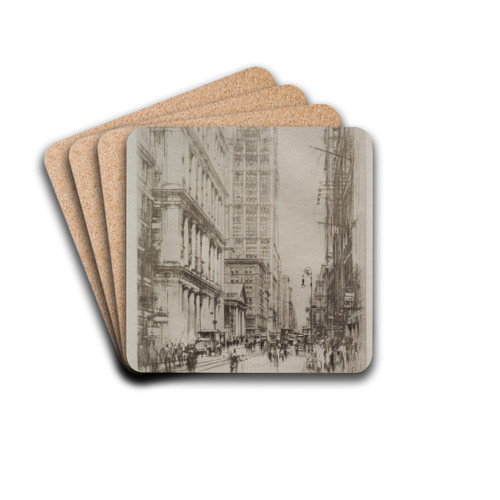 Lower Broadway by William Walcot Drink Coasters - set of 4