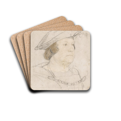 Portrair of an unknown Englishman by Hans Holbein The Younger Drink Coasters - set of 4