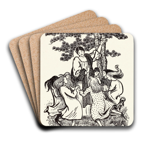 Rondedans by Lucien Pissarro Art Drink Coaster set