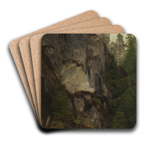 Study of a Ravine by August Cappelen Art Drink Coaster set