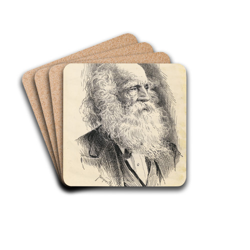 William Cullen Bryant by Jacques Reich Drink Coasters - set of 4