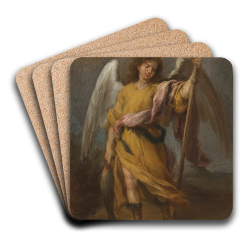 Archangel Raphael by Bartolom Estebn Murillo Art Drink Coaster set
