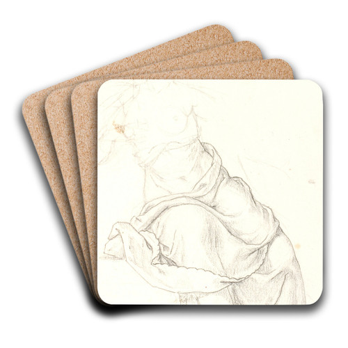 Lucretia by Christian Gottlieb Kratzenstein-Stub Art Drink Coaster set