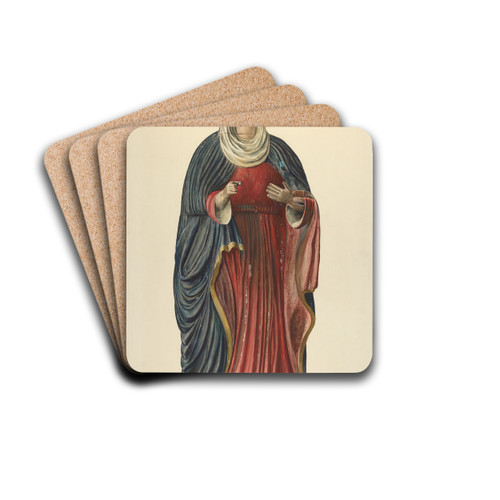 Virgin Mary by Stanley Mazur Drink Coasters - set of 4