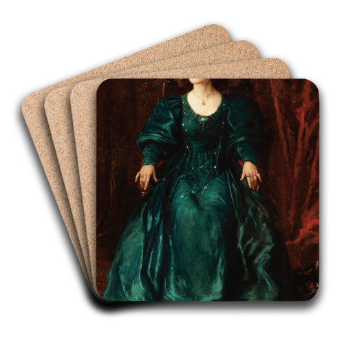 Vanity by Thomas Edwin Mostyn Art Drink Coaster set