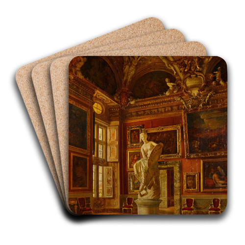 Interior of the Pitti Palace by Oreste Costa Art Drink Coaster set