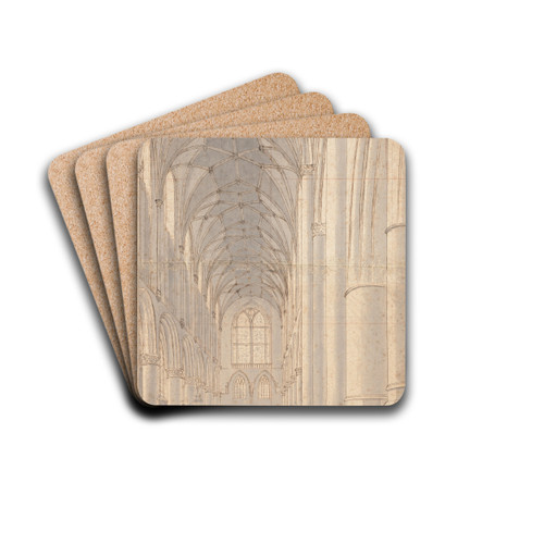 Interior of Saint Bavo's Church,Haarlem by Pieter Jansz Saenredam Drink Coasters - set of 4