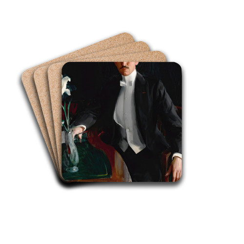 Portrait Of Harald Bildt by Anders Zorn Drink Coasters - set of 4