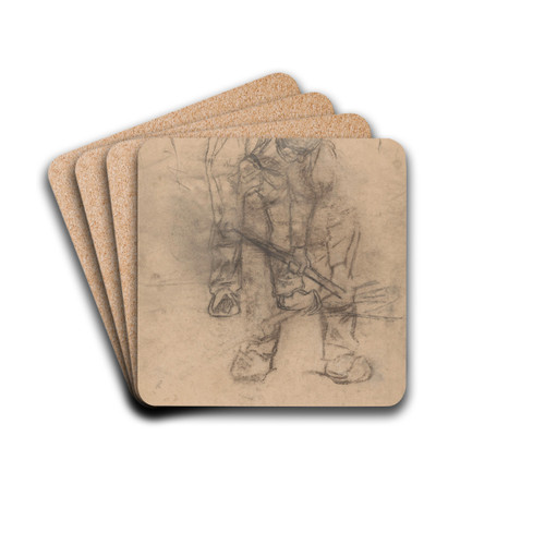 Studies van een arbeider by Jan Veth Drink Coasters - set of 4