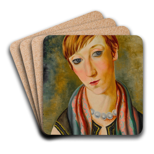 Rene Kisling by Mose Kisling Art Drink Coaster set
