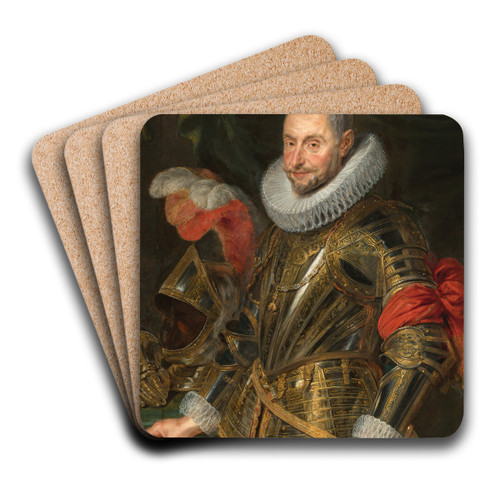 Portrait of Marchese Ambrogio Spinola by Peter Paul Rubens Art Drink Coaster set
