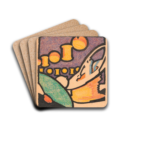 Ontwerp voor reclame voor `Philips Lampen' by Reijer Stolk Drink Coasters - set of 4