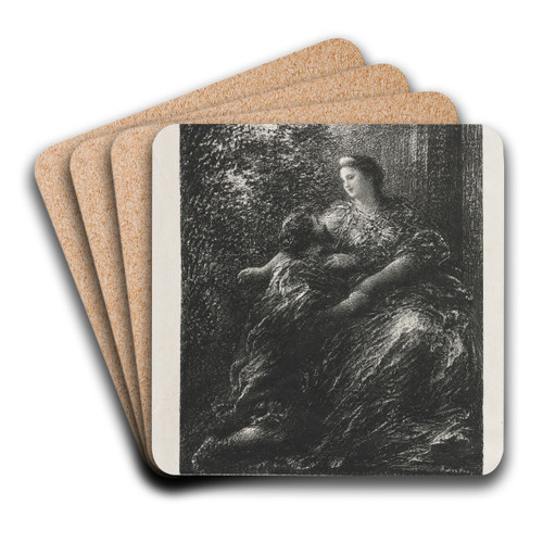 Duet of the Trojans by Henri Fantin-Latour Art Drink Coaster set