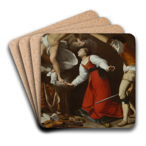 The Martyrdom of St. Cecilia by Carlo Saraceni Art Drink Coaster set