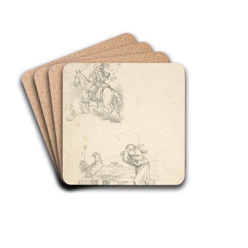 Two Designs for Illustration by Adrian Ludwig Richter Drink Coasters - set of 4