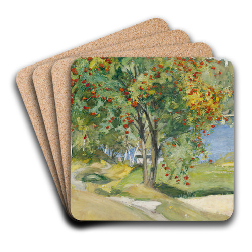 Rowan Tree by Pekka Halonen Art Drink Coaster set