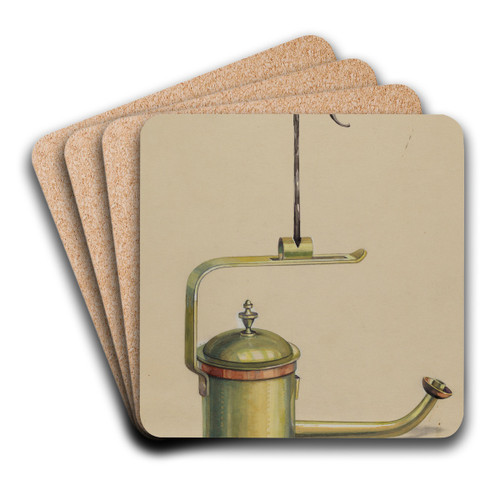 Lamp by Charles Caseau Art Drink Coaster set
