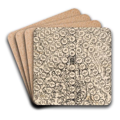 Genealogischer Baum by Hans Holbein The Younger Art Drink Coaster set