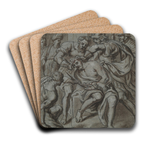 Scourging ofChrist by Peter van Lint Art Drink Coaster set