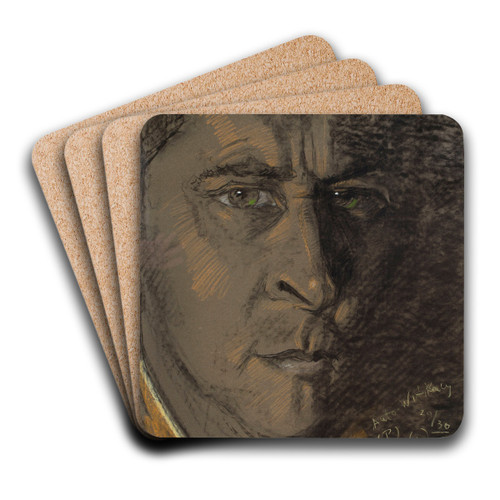 Self-portrait by Stanisaw Ignacy Witkiewicz Art Drink Coaster set