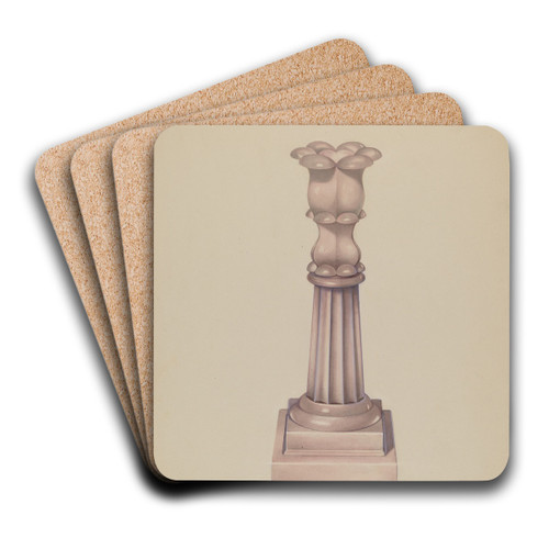 Candlestick by Charles Caseau Art Drink Coaster set