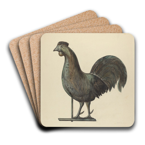 Weather Vane Finial by Mina Lowry Art Drink Coaster set