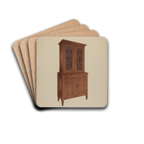 Shaker Cupboard by George V. Vezolles Drink Coasters - set of 4