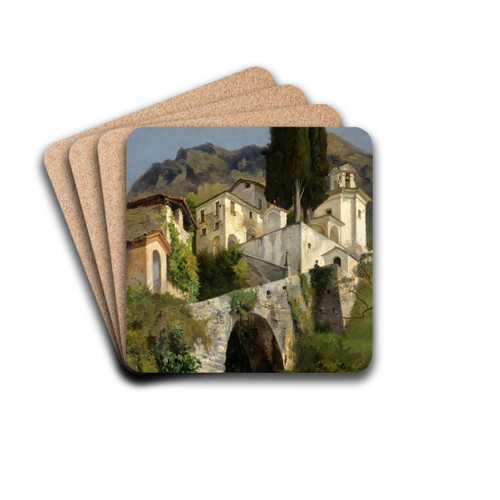 Sta. Maria della Pace in Nobiallo by Edmund Kanoldt Drink Coasters - set of 4 Sta. Maria della Pace in Nobiallo by Edmund Kanoldt Drink Coasters - set of 4