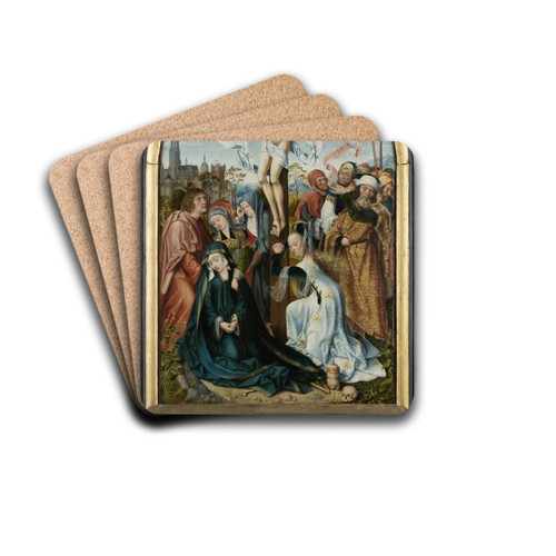 The Crucifixion of Christ by Master of Frankfurt Drink Coasters - set of 4