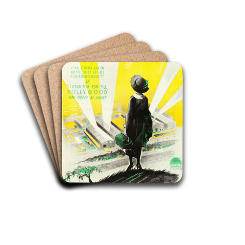 Hollywood by Eric Rohman Drink Coasters - set of 4 Hollywood by Eric Rohman Drink Coasters - set of 4