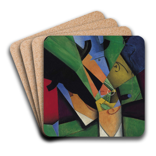 The Smoker by Juan Gris Art Drink Coaster set