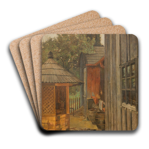 Courtyard by Jacek Malczewski Art Drink Coaster set