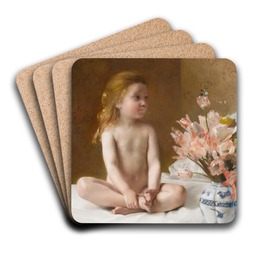 The Butterfly by mile Lvy Art Drink Coaster set
