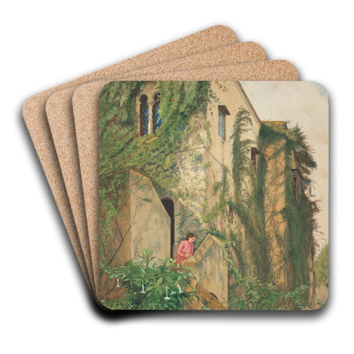 Algiers, Cecilia in pink by George Howard, 9th Earl Of Carlisle Art Drink Coaster set Algiers, Cecilia in pink by George Howard, 9th Earl Of Carlisle Art Drink Coaster set