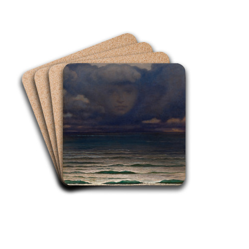 Memory by Elihu Vedder Drink Coasters - set of 4