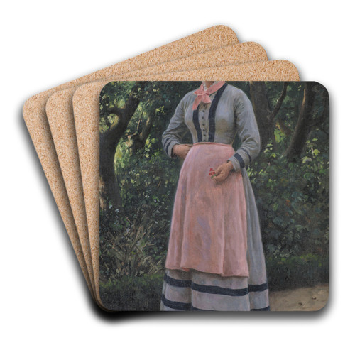 Ung pige i en have by Hans Michael Therkildsen Art Drink Coaster set