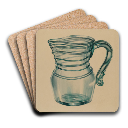 Pitcher by John Tarantino Art Drink Coaster set